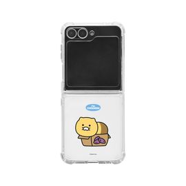 [S2B] KAKAO FRIENDS CHOONSIK Clear TPU+PC Bumper Case Galaxy Z Flip6 – Crystal Clear, Shock-Absorbing, Camera & Button Protection for iPhone & Galaxy - Made in Korea